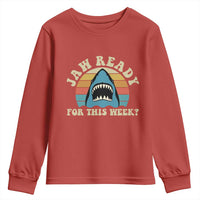 Jaw Ready For This Youth Sweatshirt Vintage Shark Lover Ocean Wildlife