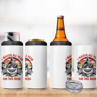 Funny Shark Summer Vacation 4 in 1 Can Cooler Tumbler I Waited All Year For This Week