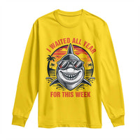 Funny Shark Summer Vacation Long Sleeve Shirt I Waited All Year For This Week