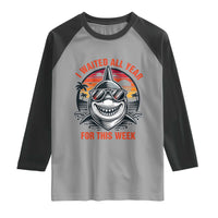 Funny Shark Summer Vacation Raglan Shirt I Waited All Year For This Week