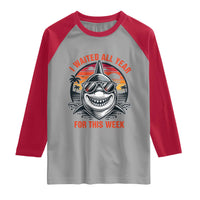 Funny Shark Summer Vacation Raglan Shirt I Waited All Year For This Week