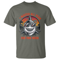 Funny Shark Summer Vacation T Shirt I Waited All Year For This Week