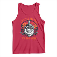 Funny Shark Summer Vacation Tank Top I Waited All Year For This Week