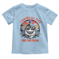 Funny Shark Summer Vacation Toddler T Shirt I Waited All Year For This Week