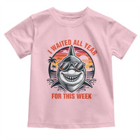 Funny Shark Summer Vacation Toddler T Shirt I Waited All Year For This Week