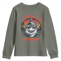 Funny Shark Summer Vacation Youth Sweatshirt I Waited All Year For This Week