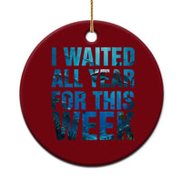 Shark Lover Week Gift Ceramic Ornament I Waited All Year For This Week