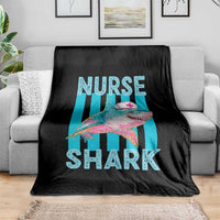 Funny Nurse Shark Throw Blanket Medical Worker Appreciation Gift