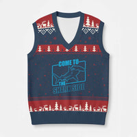 Funny Hammerhead Shark Lover V-Neck Knit Sweater Vest Come To The Shark Side