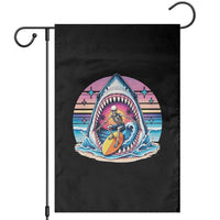 Shark Skeleton Surfer Garden Flag Hawaiian Beach Vacation Gift