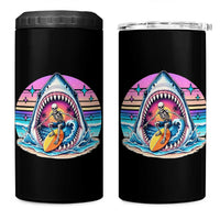 Shark Skeleton Surfer 4 in 1 Can Cooler Tumbler Hawaiian Beach Vacation Gift