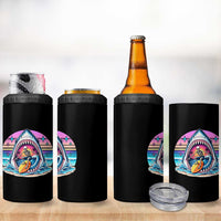 Shark Skeleton Surfer 4 in 1 Can Cooler Tumbler Hawaiian Beach Vacation Gift