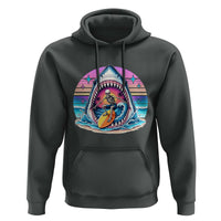 Shark Skeleton Surfer Hoodie Hawaiian Beach Vacation Gift