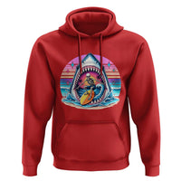 Shark Skeleton Surfer Hoodie Hawaiian Beach Vacation Gift