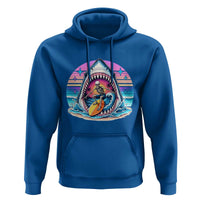 Shark Skeleton Surfer Hoodie Hawaiian Beach Vacation Gift