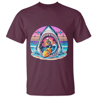 Shark Skeleton Surfer T Shirt Hawaiian Beach Vacation Gift