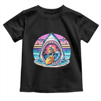 Shark Skeleton Surfer Toddler T Shirt Hawaiian Beach Vacation Gift