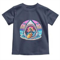 Shark Skeleton Surfer Toddler T Shirt Hawaiian Beach Vacation Gift