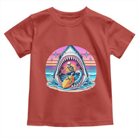 Shark Skeleton Surfer Toddler T Shirt Hawaiian Beach Vacation Gift