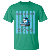 Ready To Attack 1st Grade T Shirt Funny Shark Driving Car Back To School