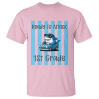 Ready To Attack 1st Grade T Shirt Funny Shark Driving Car Back To School