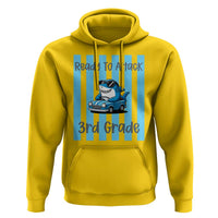 Ready To Attack 3rd Grade Hoodie Funny Shark Driving Car Back To School