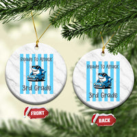Ready To Attack 3rd Grade Ceramic Ornament Funny Shark Driving Car Back To School
