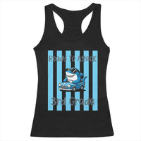 Ready To Attack 3rd Grade Racerback Tank Top Funny Shark Driving Car Back To School