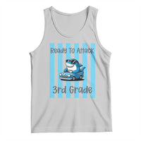 Ready To Attack 3rd Grade Tank Top Funny Shark Driving Car Back To School