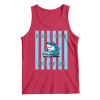 Ready To Attack 3rd Grade Tank Top Funny Shark Driving Car Back To School