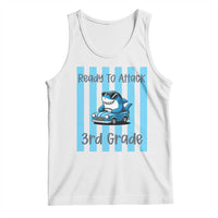 Ready To Attack 3rd Grade Tank Top Funny Shark Driving Car Back To School