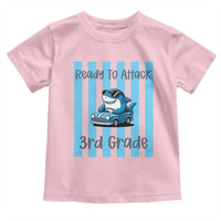 Ready To Attack 3rd Grade Toddler T Shirt Funny Shark Driving Car Back To School