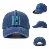 Ready To Attack 3rd Grade Washed Cotton Baseball Cap Funny Shark Driving Car Back To School