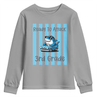 Ready To Attack 3rd Grade Youth Sweatshirt Funny Shark Driving Car Back To School