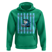 Ready To Attack 2nd Grade Hoodie Funny Shark Driving Car Back To School