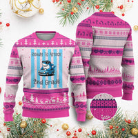 Ready To Attack 2nd Grade Ugly Christmas Sweater Funny Shark Driving Car Back To School