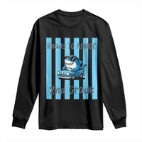 Ready To Attack 2nd Grade Long Sleeve Shirt Funny Shark Driving Car Back To School
