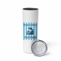 Ready To Attack 2nd Grade Skinny Tumbler Funny Shark Driving Car Back To School