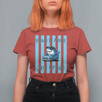 Ready To Attack 2nd Grade T Shirt For Women Funny Shark Driving Car Back To School