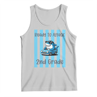 Ready To Attack 2nd Grade Tank Top Funny Shark Driving Car Back To School