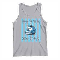 Ready To Attack 2nd Grade Tank Top Funny Shark Driving Car Back To School