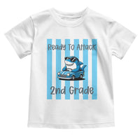 Ready To Attack 2nd Grade Toddler T Shirt Funny Shark Driving Car Back To School