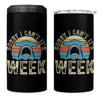 Vintage Hammerhead Shark Lover 4 in 1 Can Cooler Tumbler Sorry I Cant Its Week