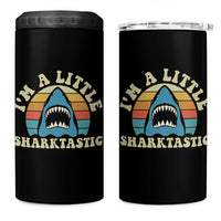 Im A Little Sharktastic 4 in 1 Can Cooler Tumbler Vintage Shark Lover Week Gift