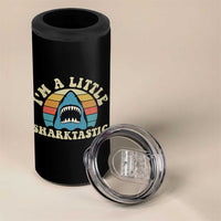 Im A Little Sharktastic 4 in 1 Can Cooler Tumbler Vintage Shark Lover Week Gift