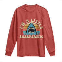 Im A Little Sharktastic Long Sleeve Shirt Vintage Shark Lover Week Gift