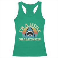 Im A Little Sharktastic Racerback Tank Top Vintage Shark Lover Week Gift