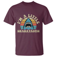 Im A Little Sharktastic T Shirt Vintage Shark Lover Week Gift