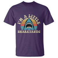 Im A Little Sharktastic T Shirt Vintage Shark Lover Week Gift