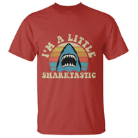 Im A Little Sharktastic T Shirt Vintage Shark Lover Week Gift